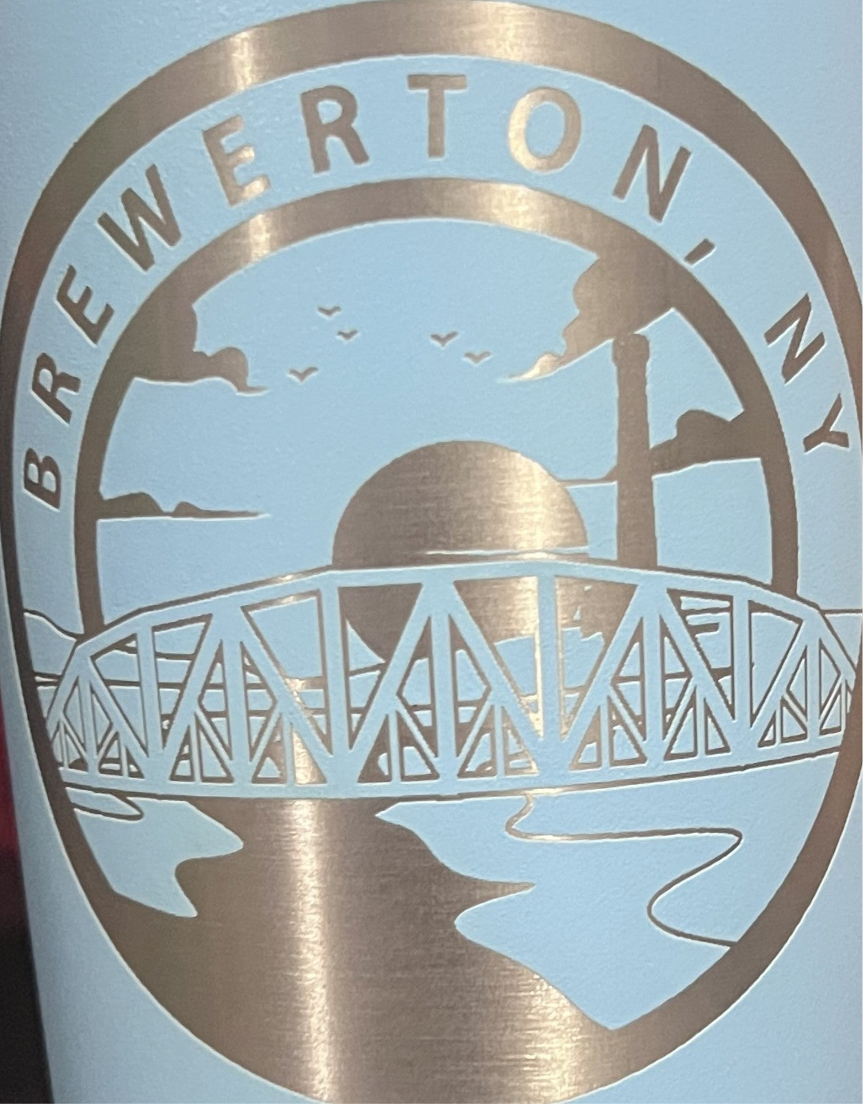 Can and Bottle Cooler Lazer Cut with Brewerton, NY Logo